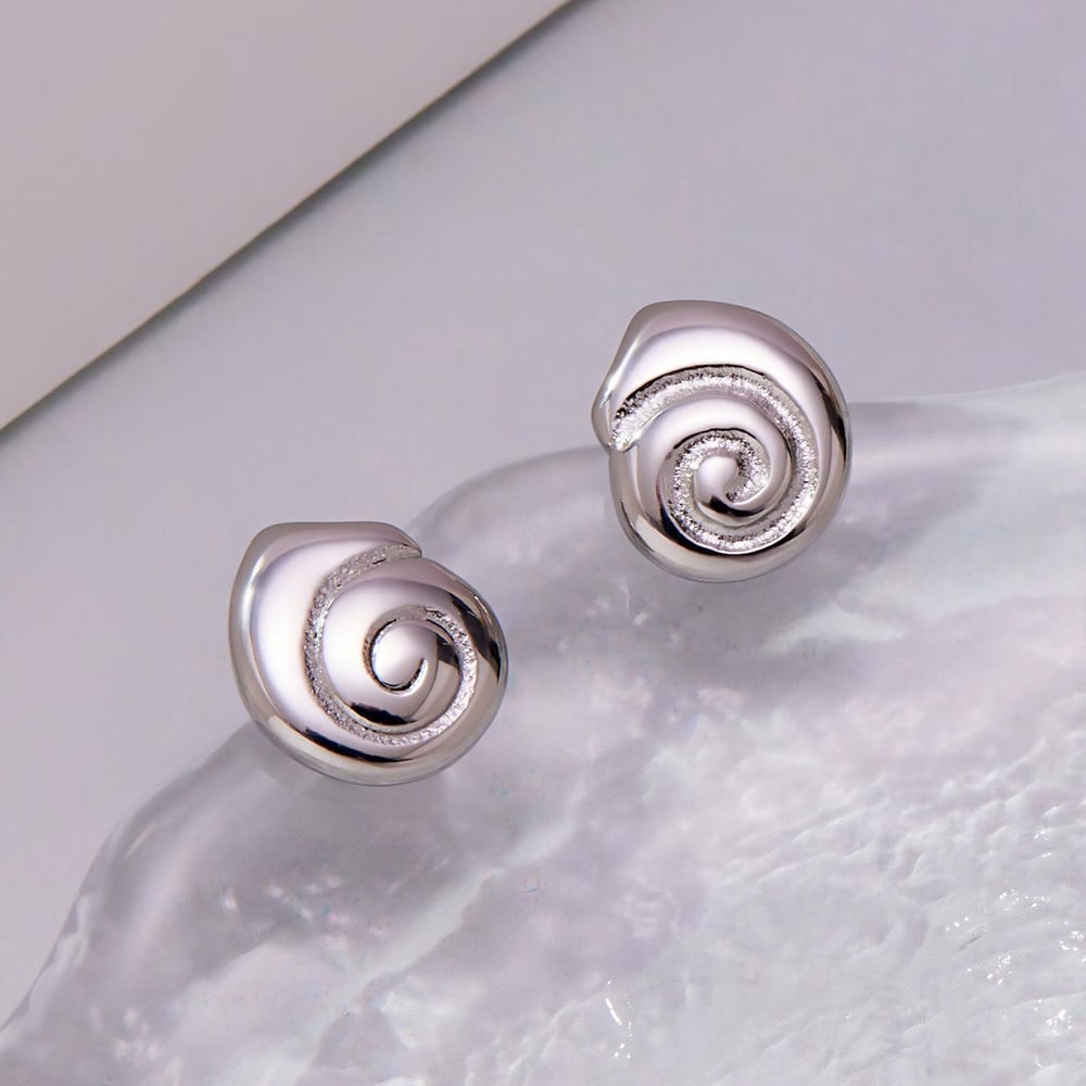 1 Çift Vortex Paslanmaz Çelik Altın Rengi Kadın Küpe Resim5