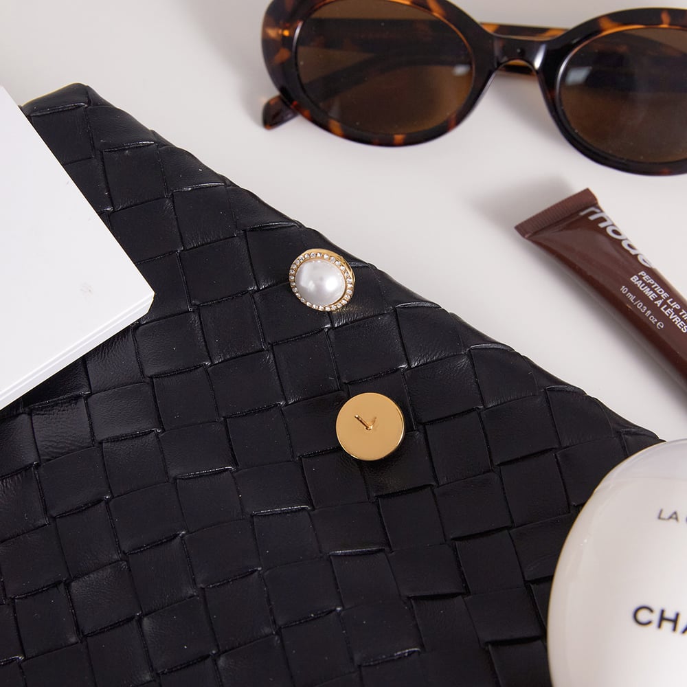 1 Pair Gorgeous Circle Stainless Steel Gold Color Women's Stud Earrings h5Picture5