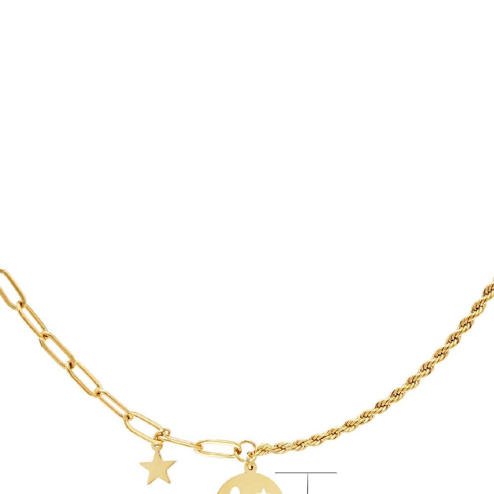 Stainless steel necklace smiley and star Picture4