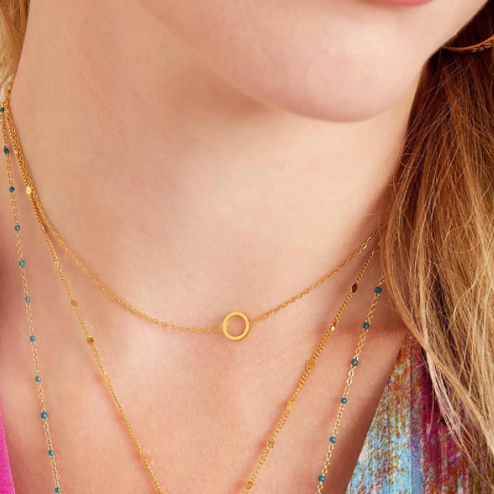 Minimalistic necklace open circle Picture4