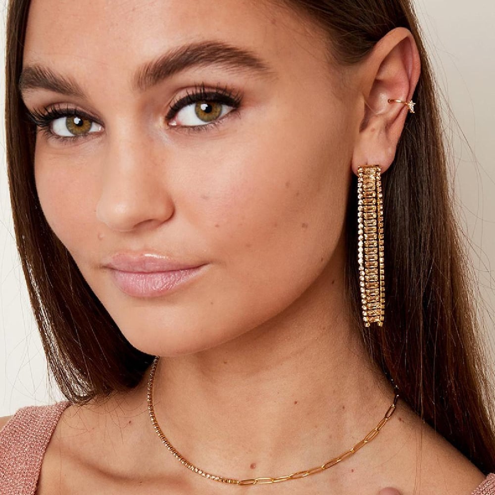 Necklace zircon and chain Picture3