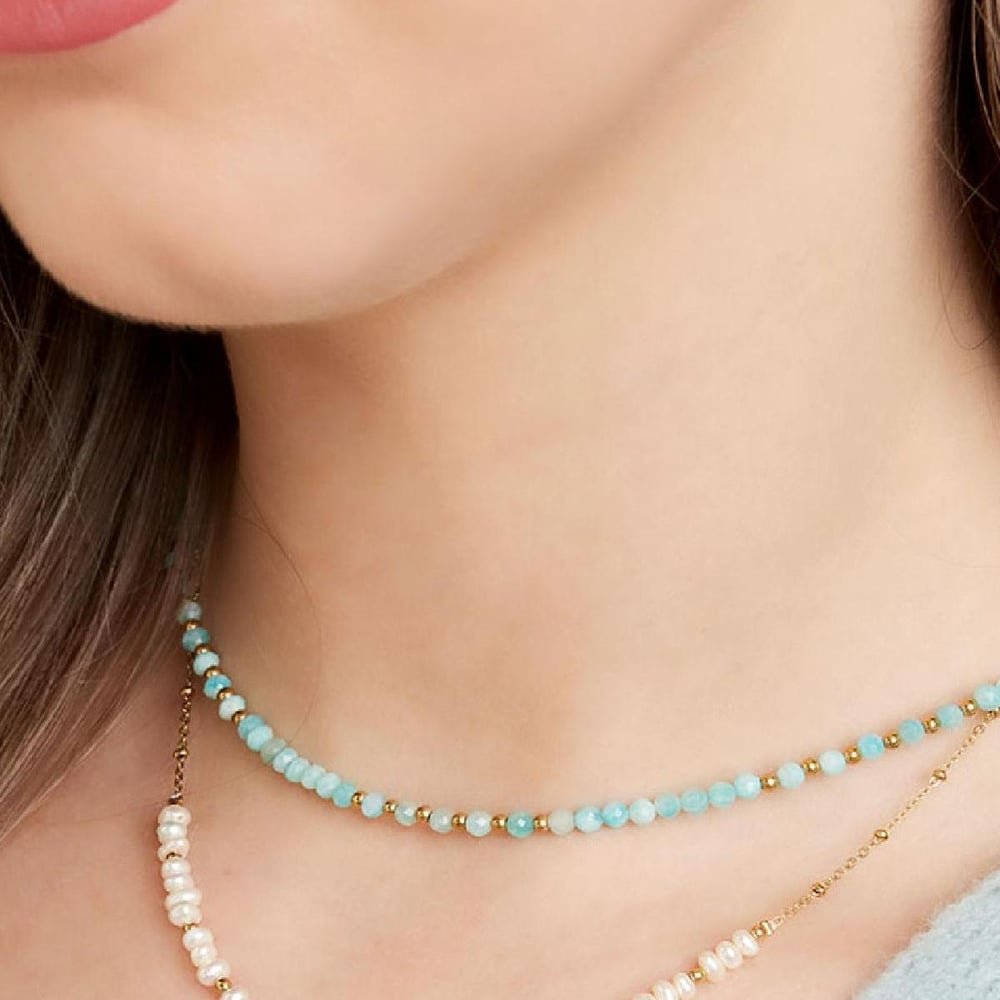 Necklace colored beads Picture4