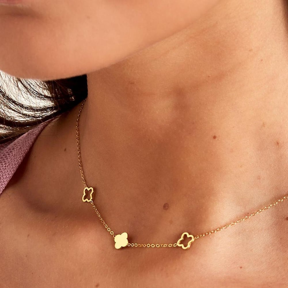 Halskette Kleeblätter  Bild4