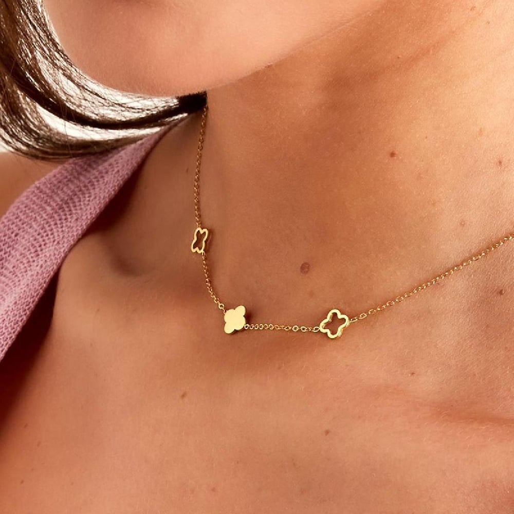 Halskette Kleeblätter  Bild5