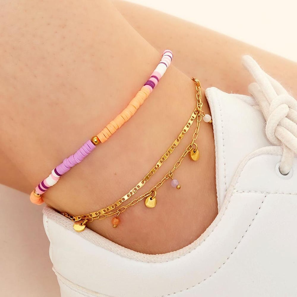 Anklet double chain with charms Picture4