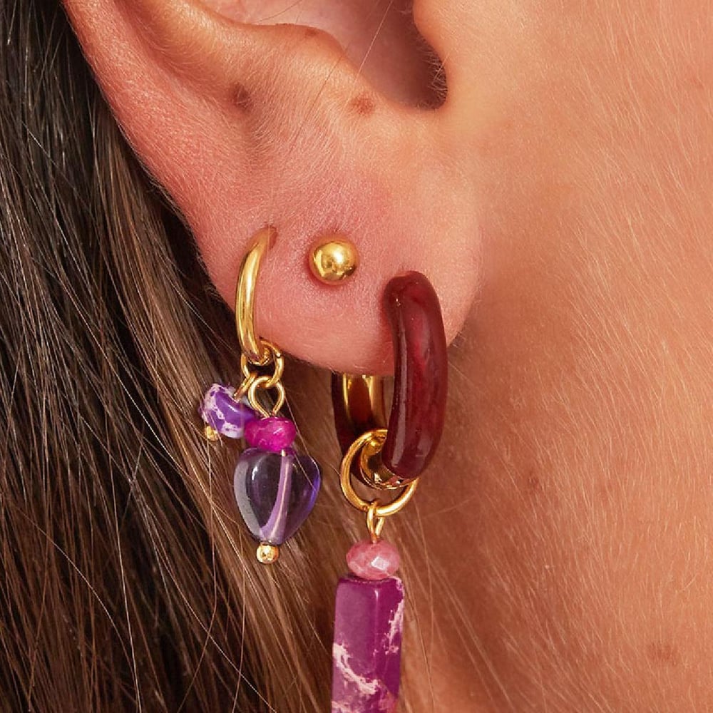 Orecchini con Charm Colorato Grande Immagine3