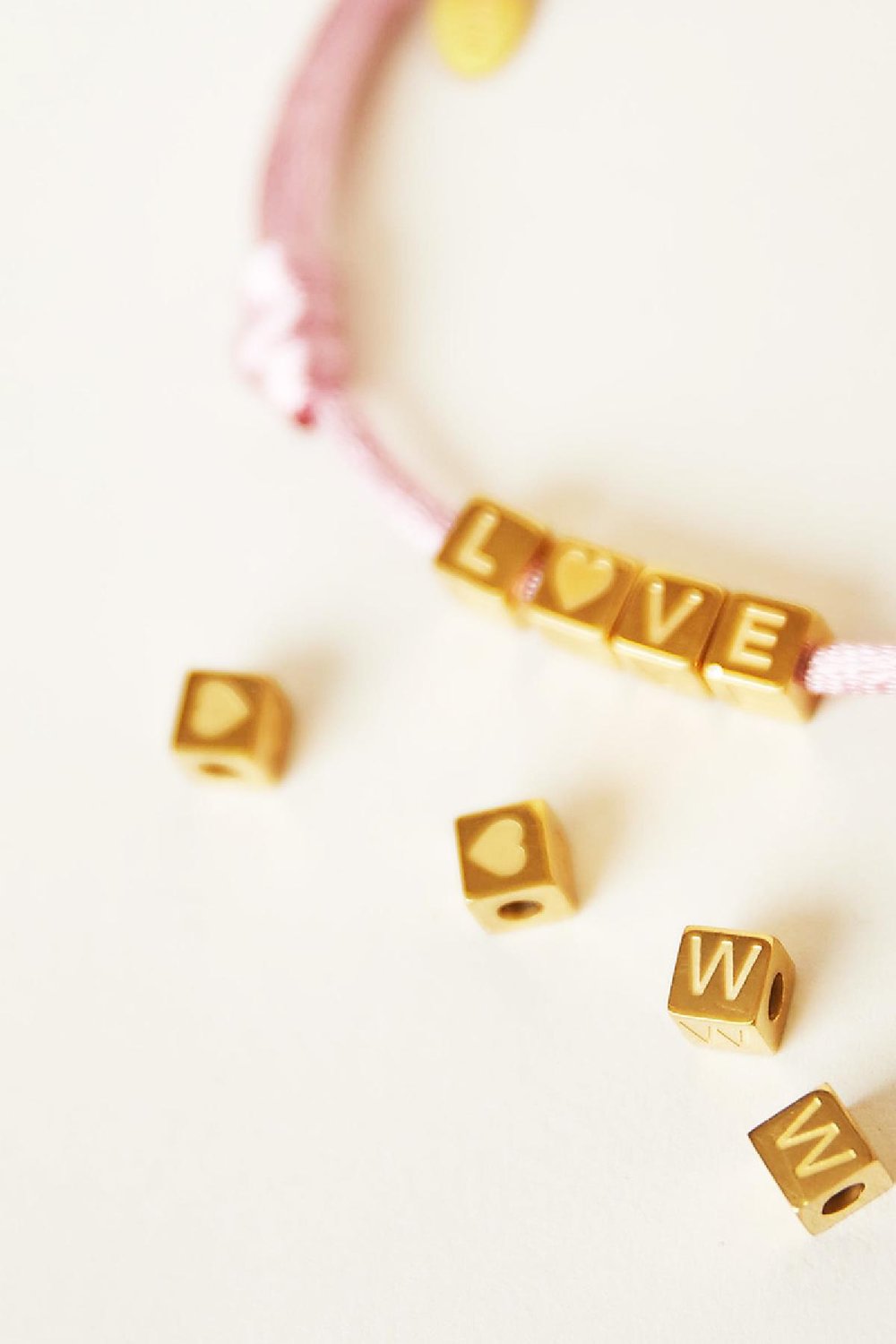 DIY Perles Alphabet Couleur or A Acier inoxydable h5Image2
