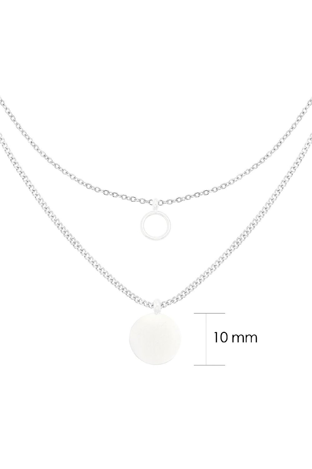 Collier Complement Argenté Acier inoxydable Image2