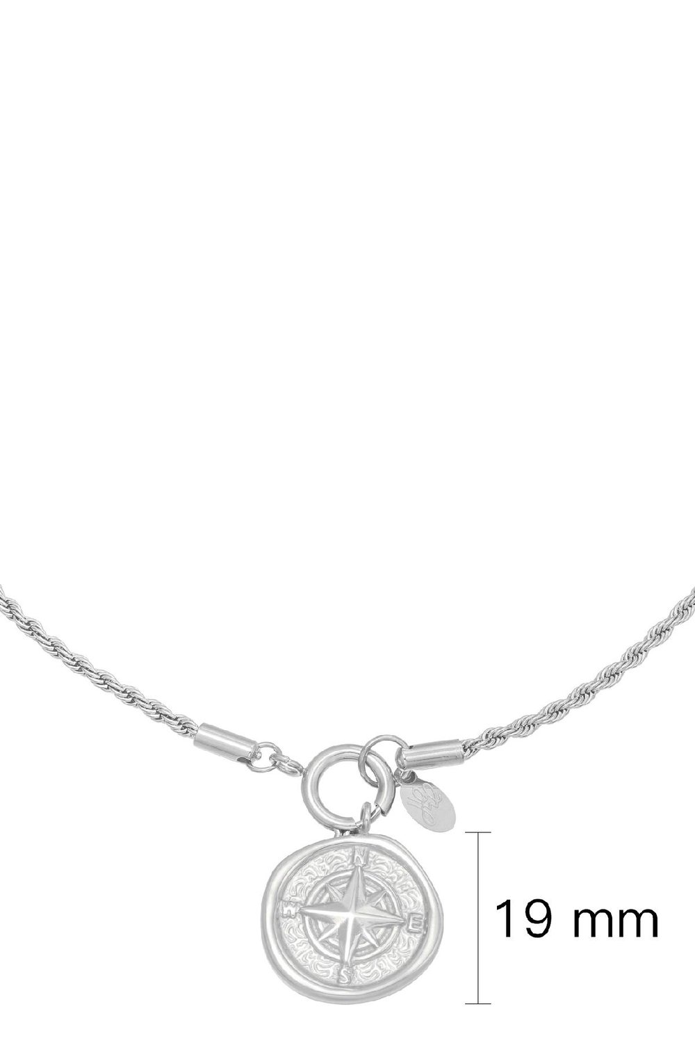 Collar Compass Plata Acero inoxidable h5Imagen2