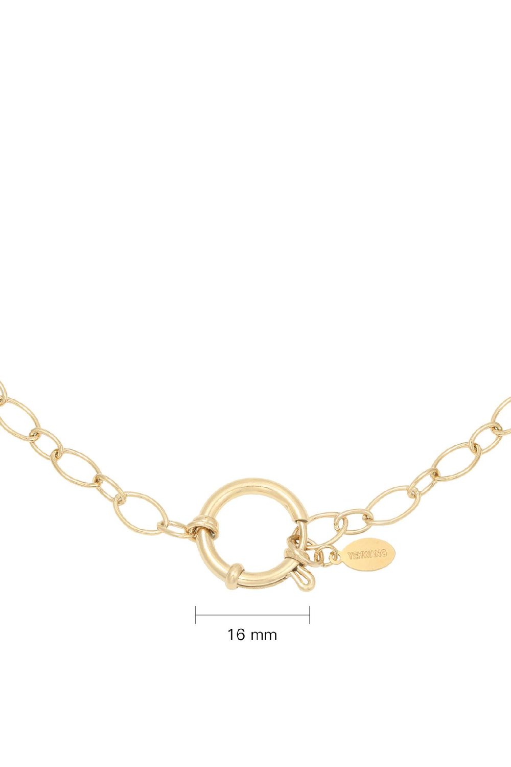 Collier Chain Ann Couleur or Acier inoxydable h5Image4