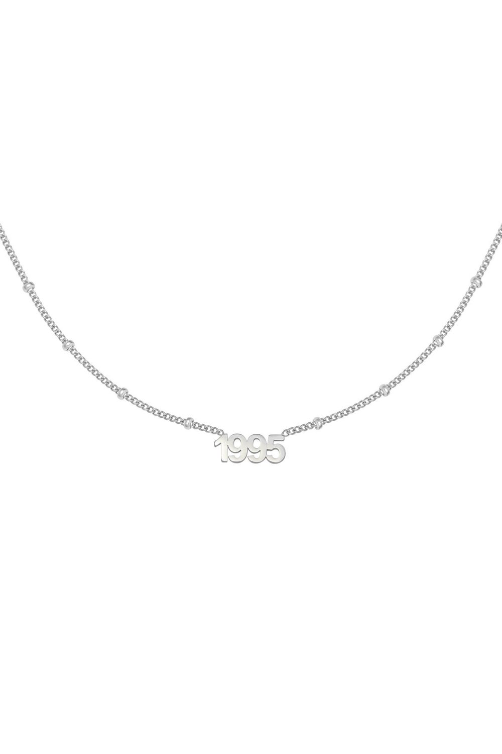 Necklace Year 1995 Silver Color Stainless Steel