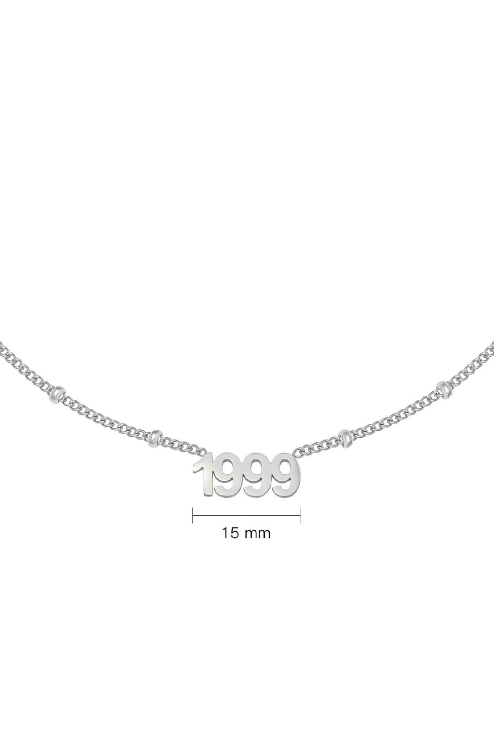 Ketting Year 1999 Zilver Stainless Steel h5Afbeelding2