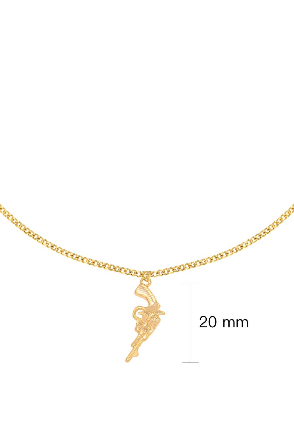 Necklace Gun Gold Color Copper h5Picture2