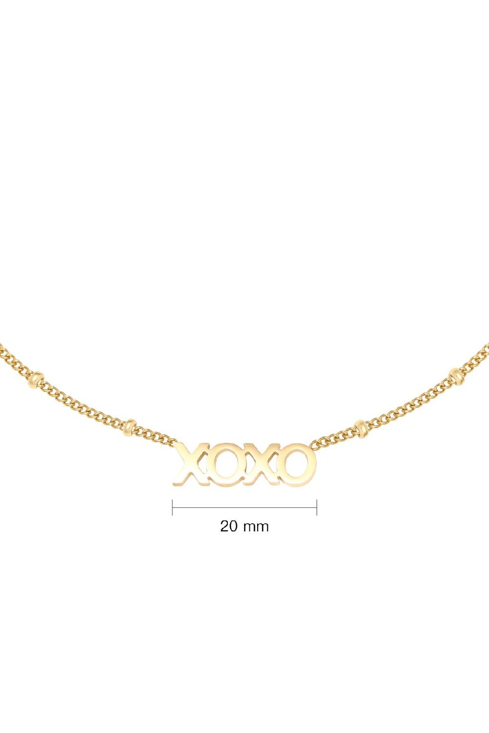 Ketting Dotted XOXO Goud kleur Stainless Steel h5Afbeelding2