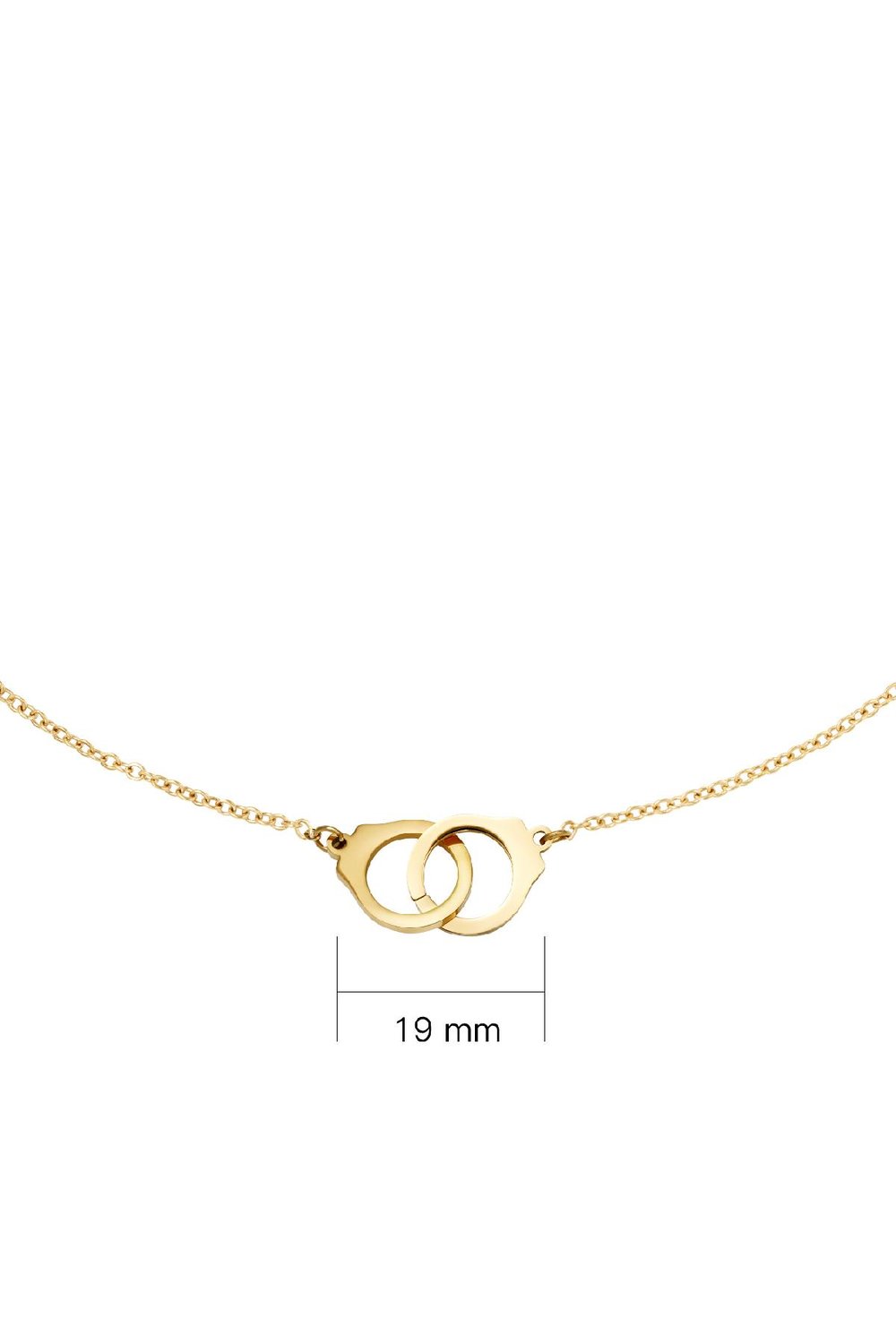 Ketting Handcuffs Goud kleur Stainless Steel Afbeelding3