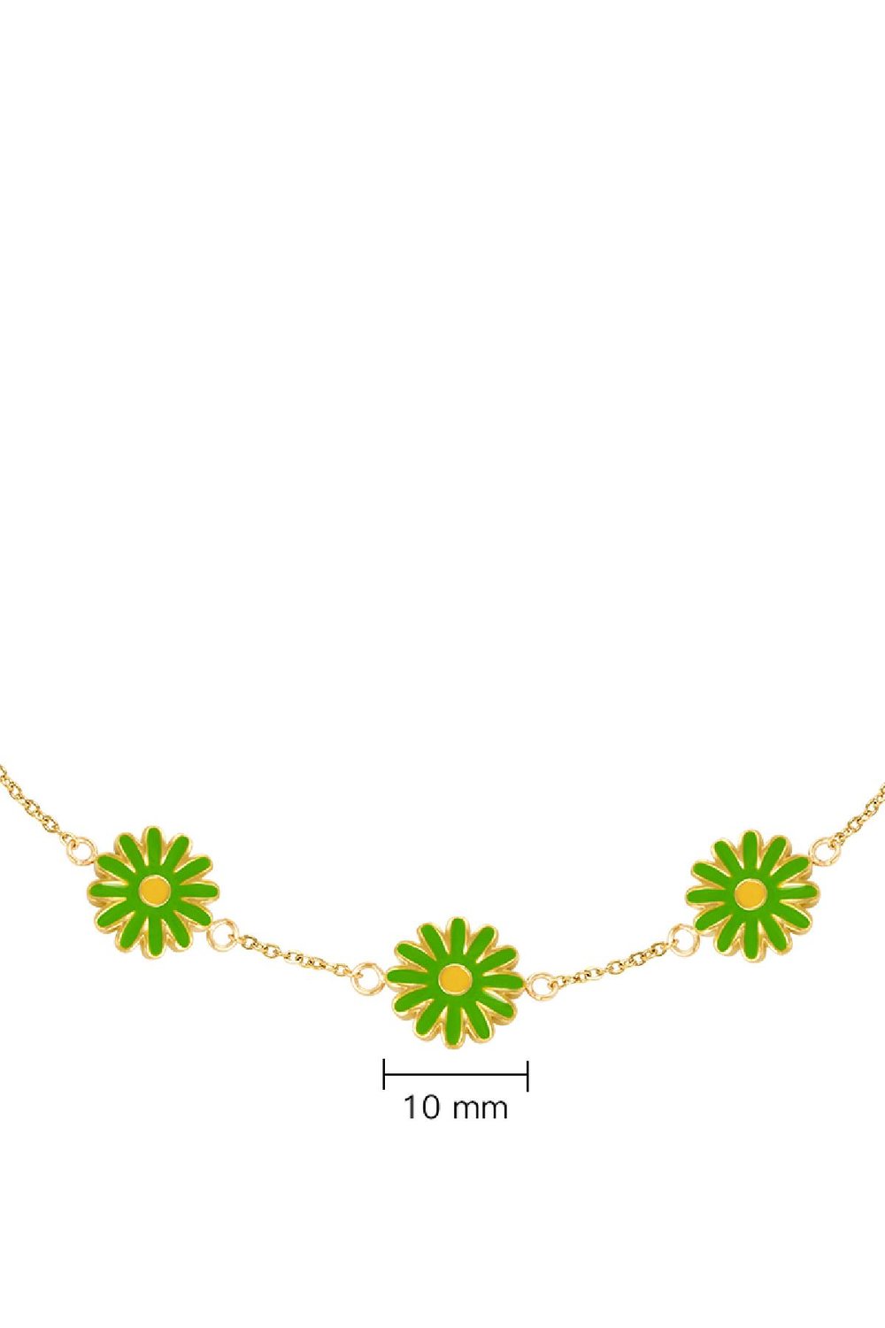 Collar Daisy Verde Acero inoxidable h5Imagen2