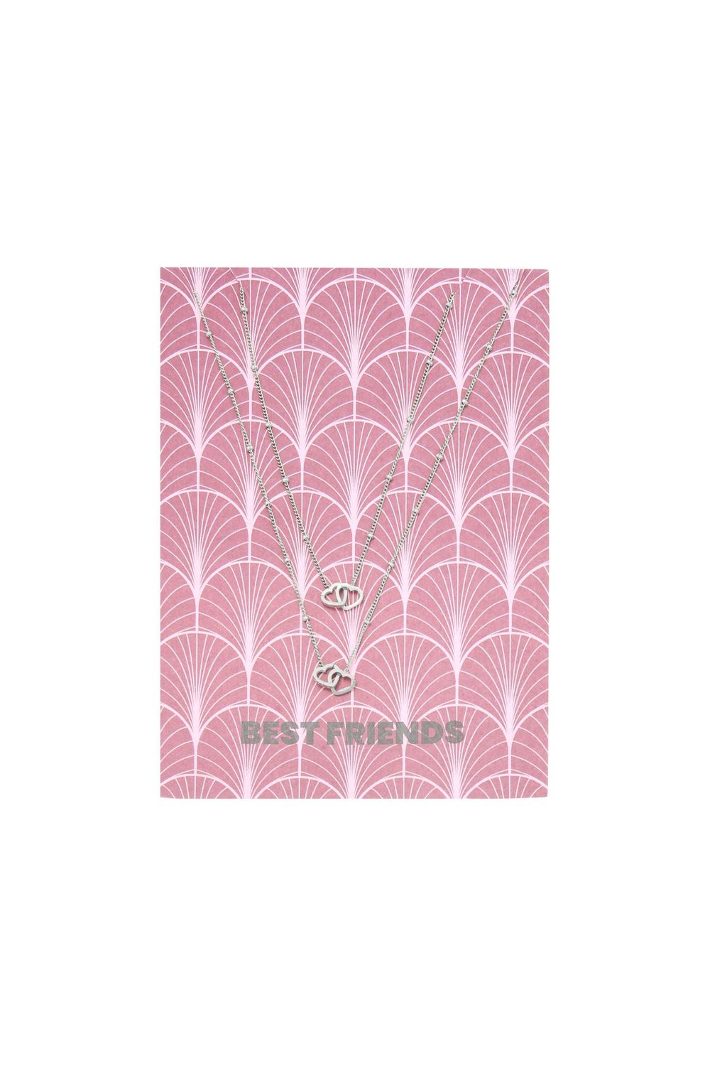 Halskette Card Best Friends Silber Edelstahl