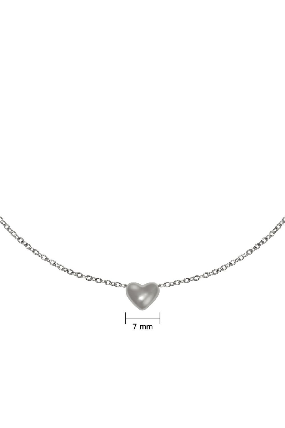 Necklace Always in my Heart Silver Color Stainless Steel h5Picture3