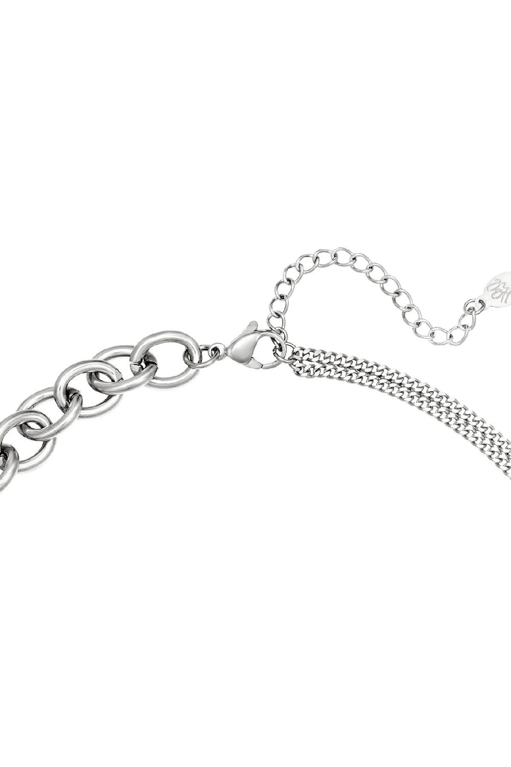 Collar Chunky Lock Plata Acero inoxidable Imagen5