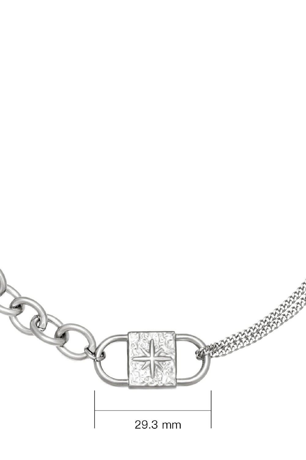 Collar Chunky Lock Plata Acero inoxidable Imagen4