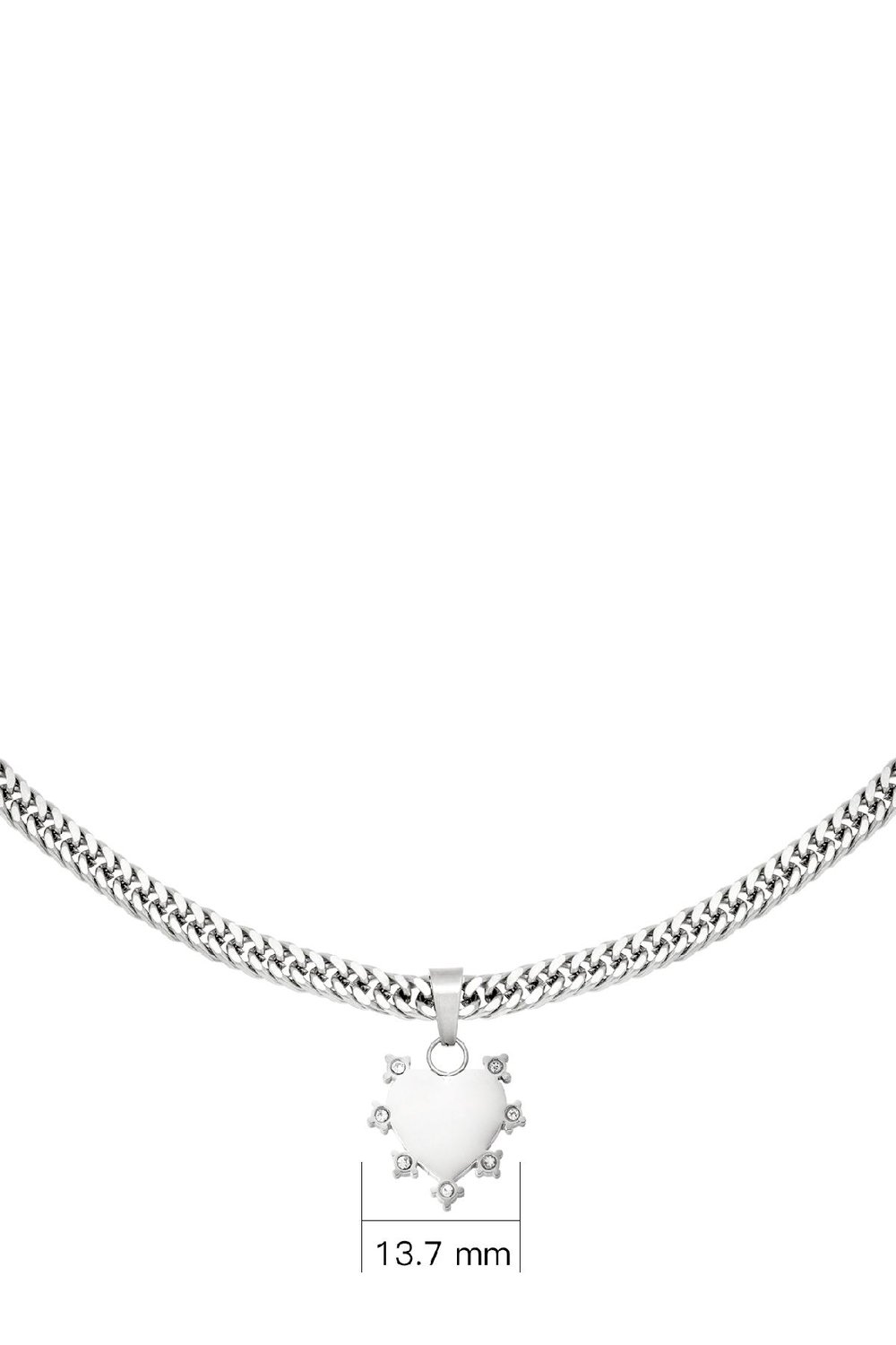 Collier heart you Argenté Acier inoxydable Image4