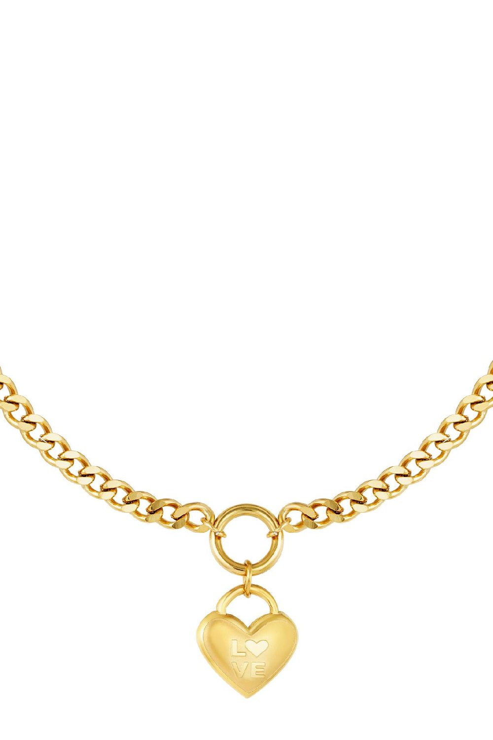 Collar Un Corazón Lleno De Amor Color dorado Acero inoxidable h5Imagen4