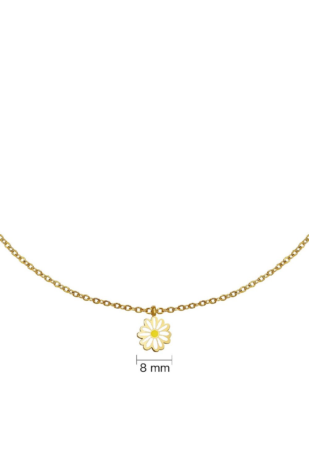 Collier Petals Blanc Acier inoxydable h5Image3