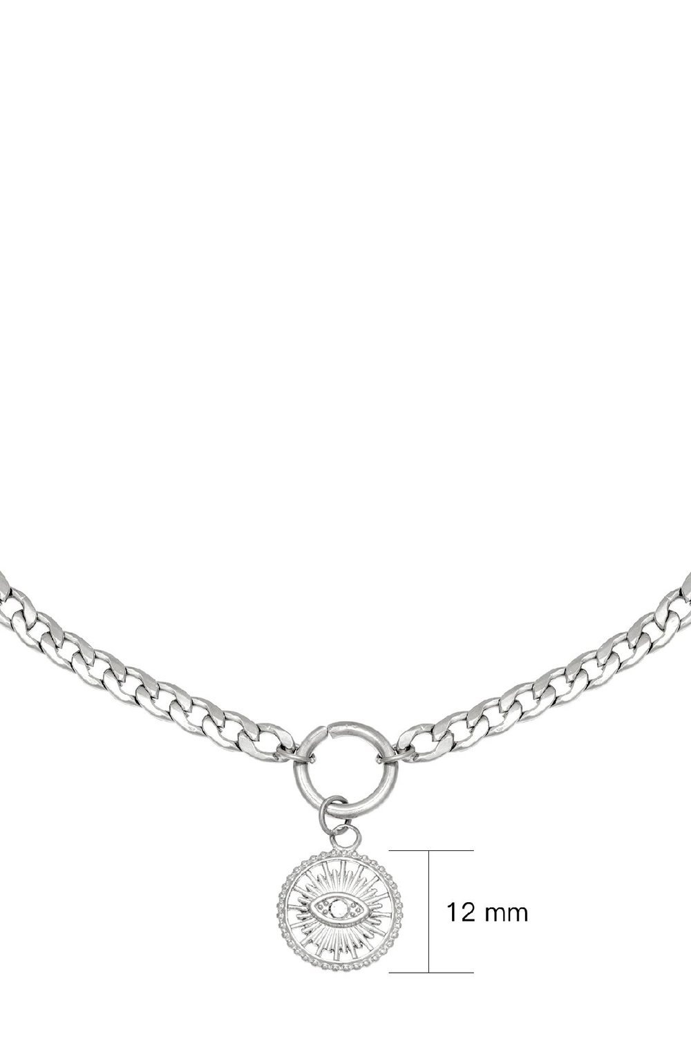Collar Sundial Plata Acero inoxidable Imagen3