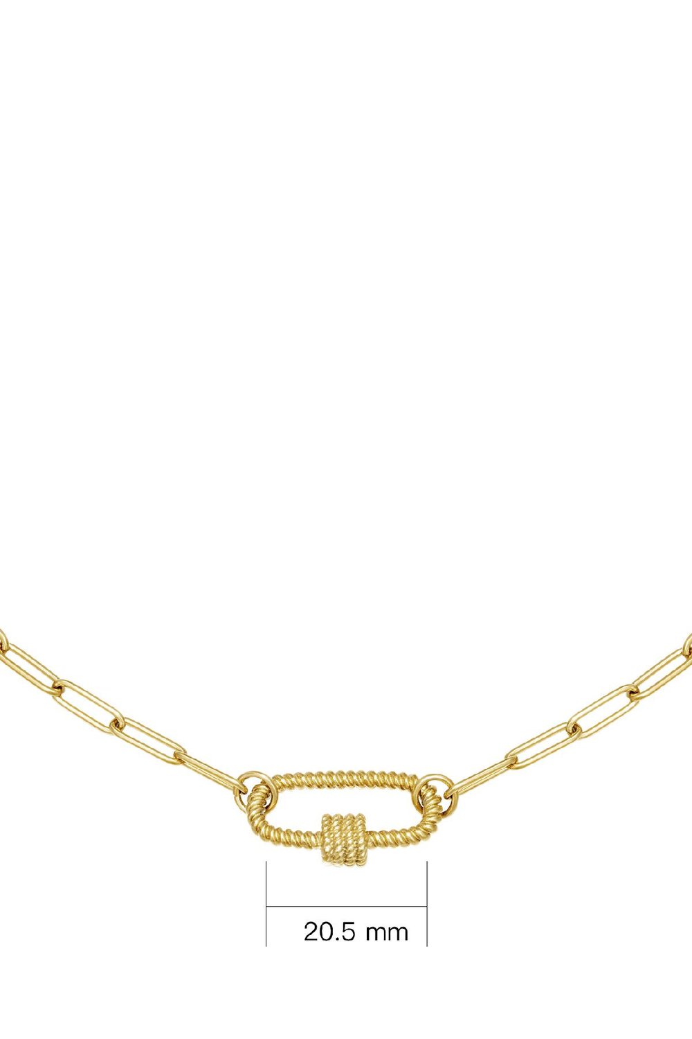 Ketting Twist Goud kleur Stainless Steel Afbeelding3