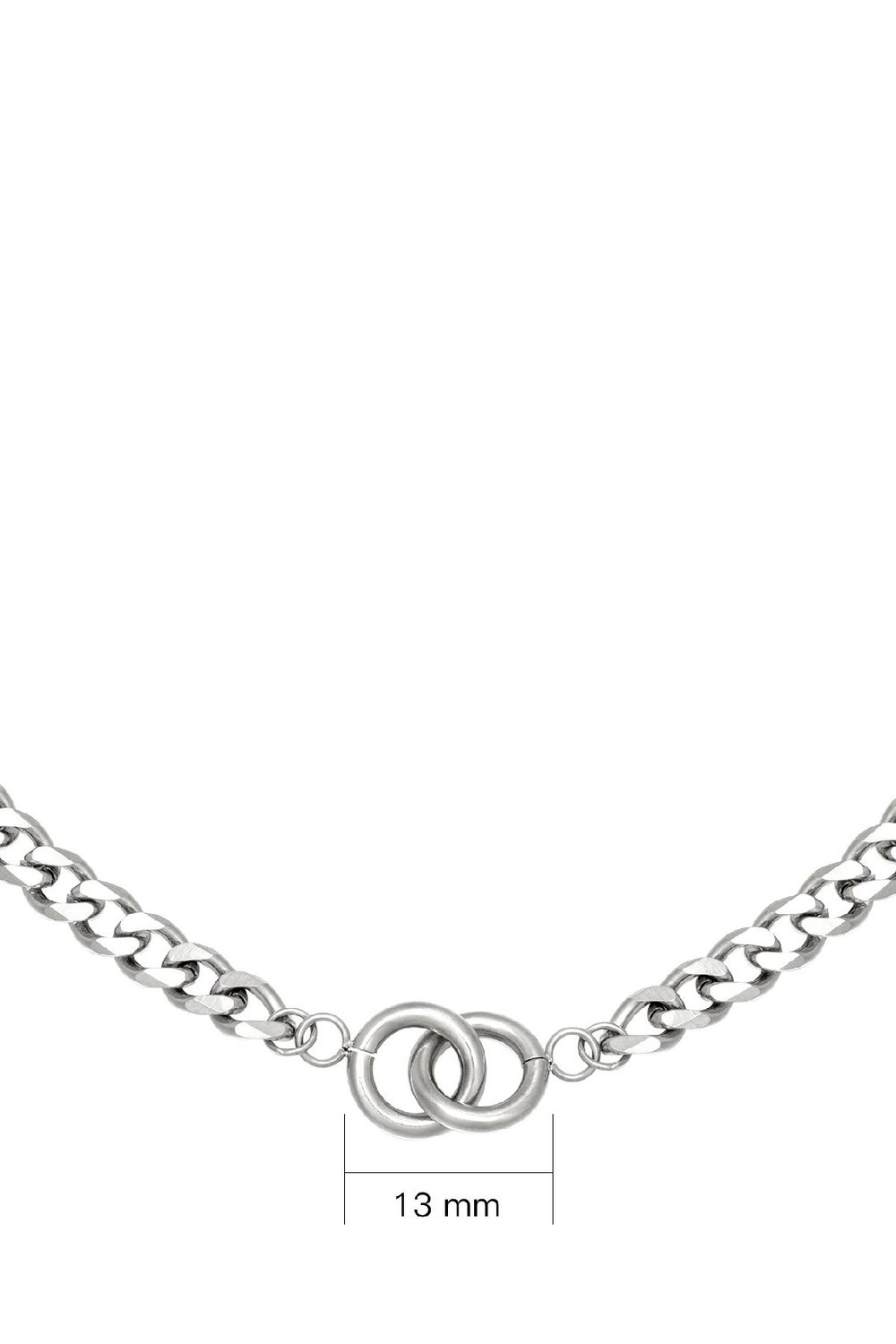 Necklace Intertwined Silver Color Stainless Steel Picture4