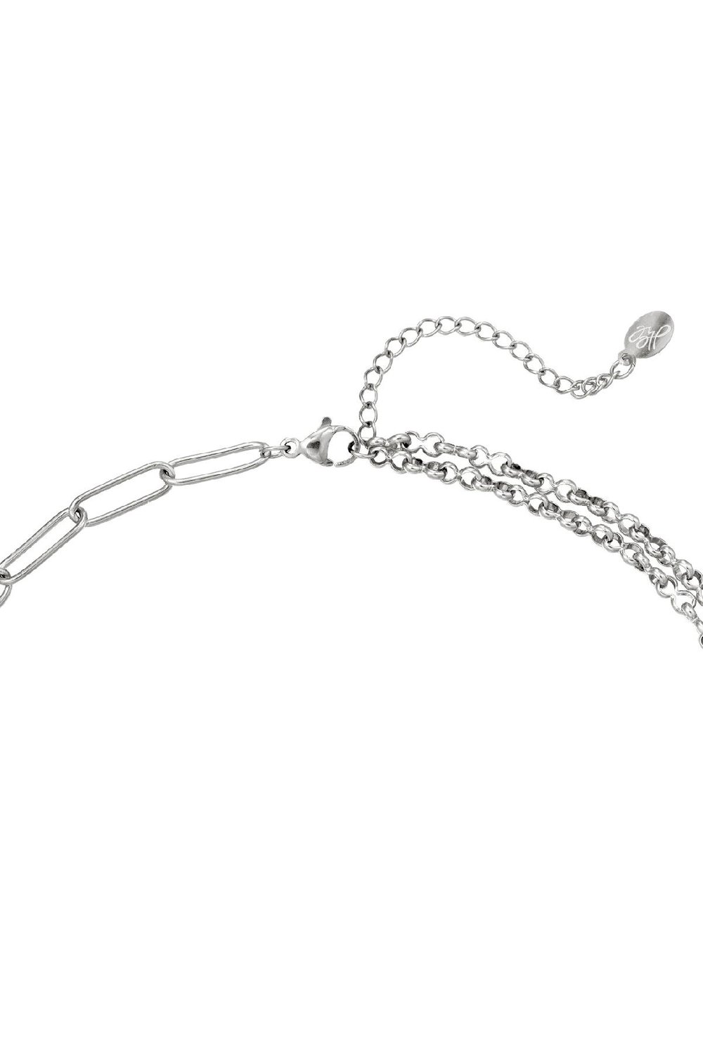 Acier inoxydable collier serrure Argenté h5Image2