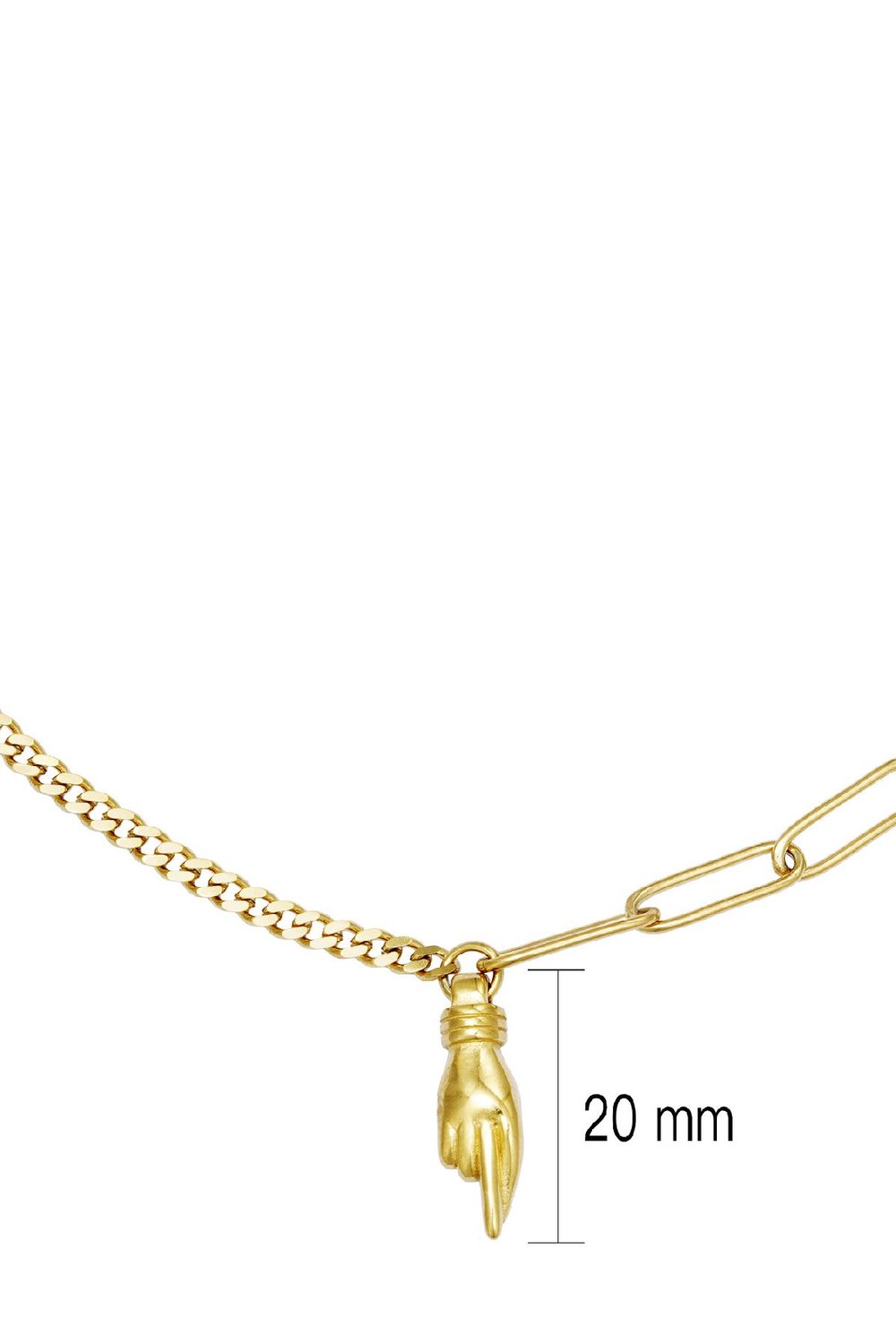 Halskette Hand Goldfarbe Edelstahl h5Bild4