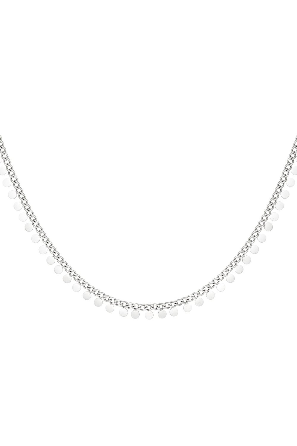 stainless steel necklace circles