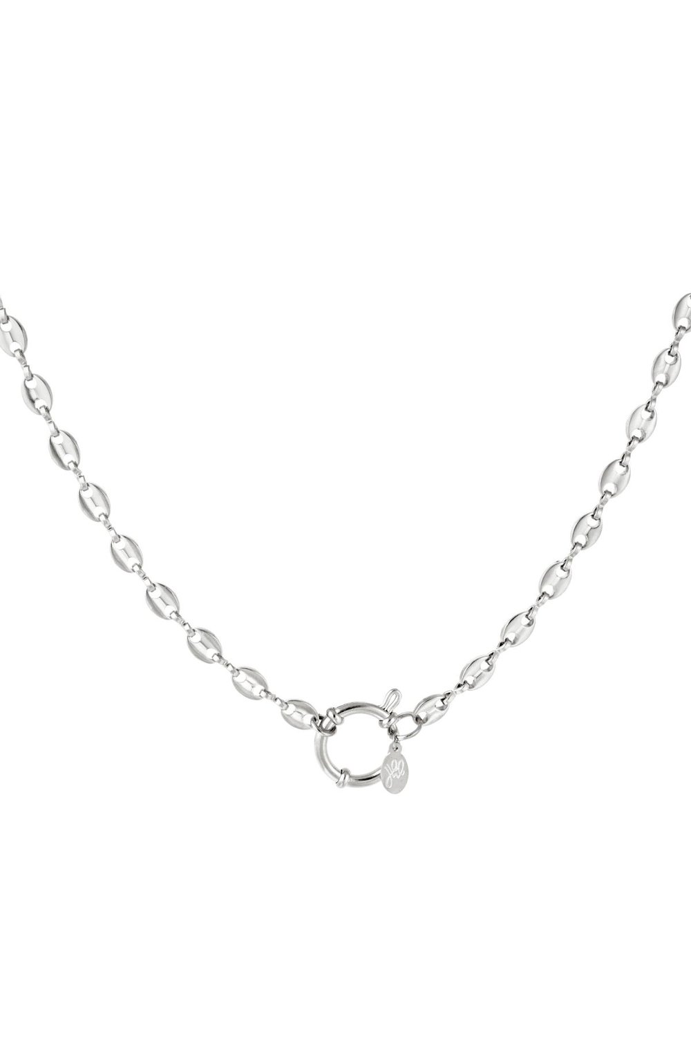 stainless steel linked necklace