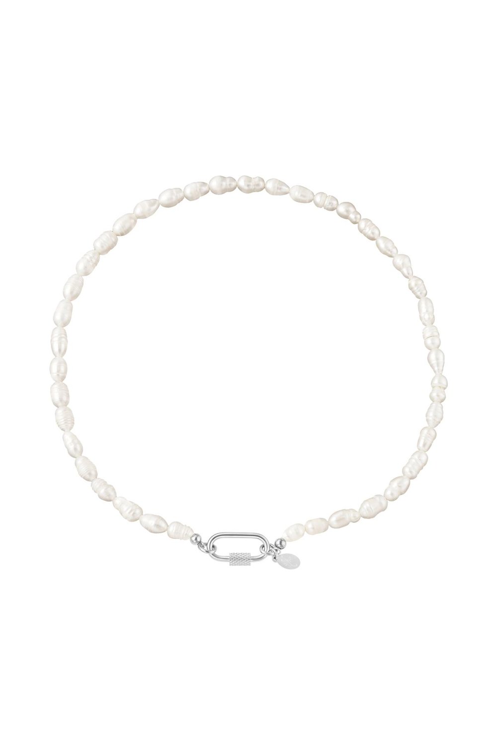 Parelketting met ovale sluiting Goud kleur Parels