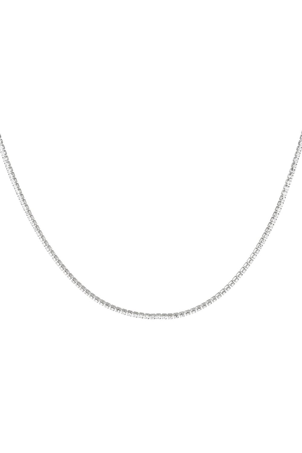Necklace dazzling White Stainless Steel 