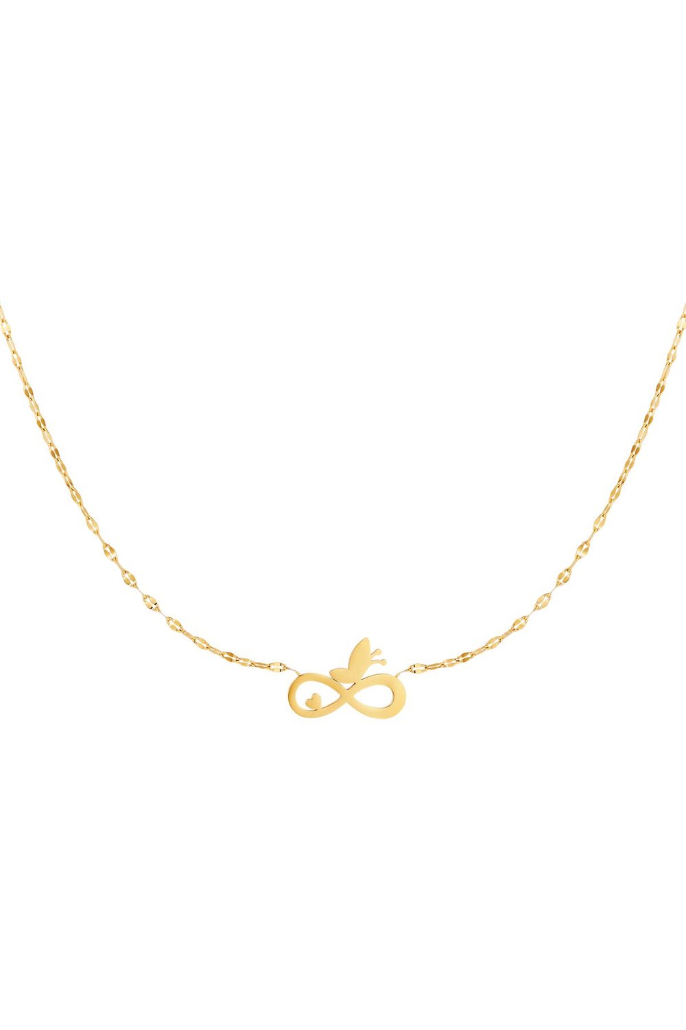 Necklace infinity Gold Color Stainless Steel
