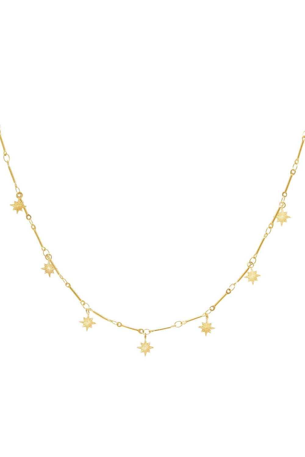 Necklace North Star Gold Color Stainless Steel