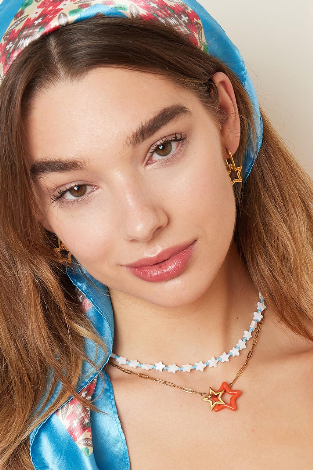 Halskette Sternennacht - Strandkollektion Weiß Schale Bild2