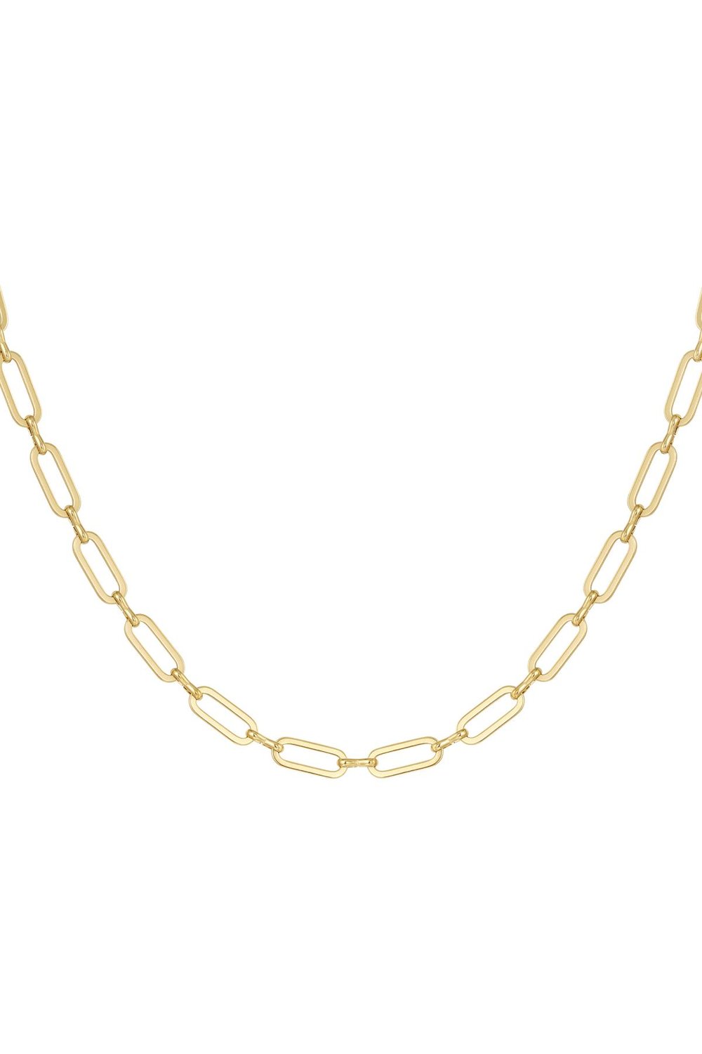 Link chain subtle Gold Color Stainless Steel 