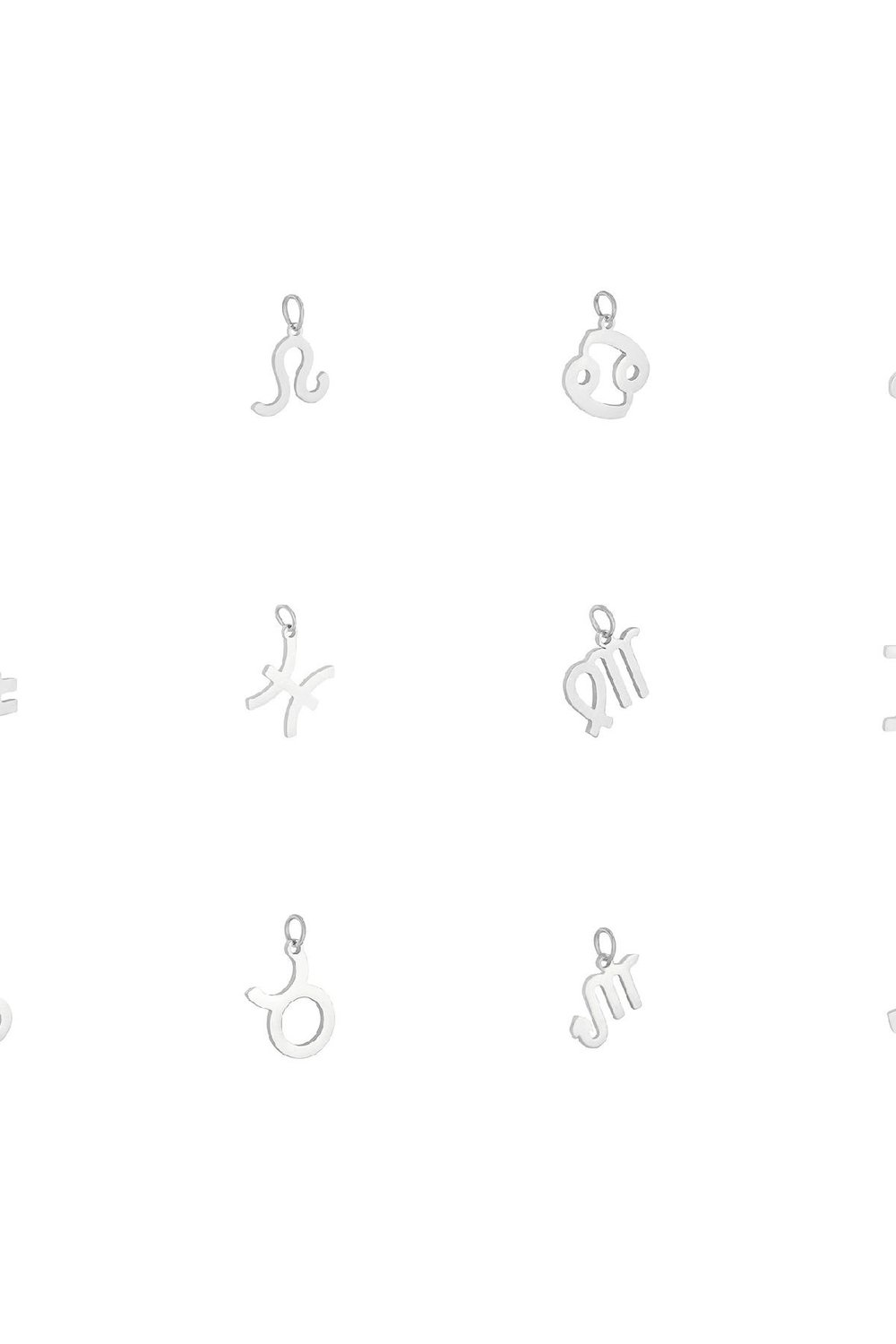 Charm Zodiac Taurus Silber Edelstahl Bild2
