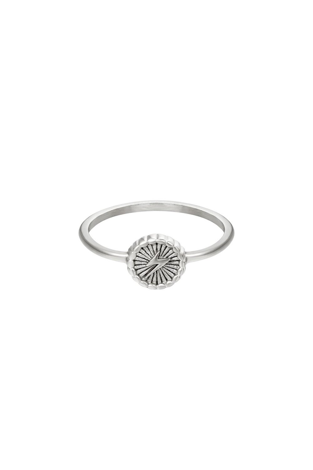 Ring radiant thunder Silver Color Stainless Steel 16