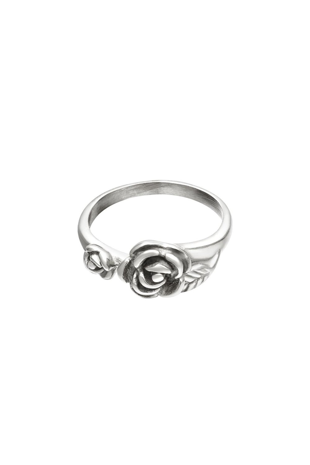 Ring rose Silver Color Stainless Steel 16 