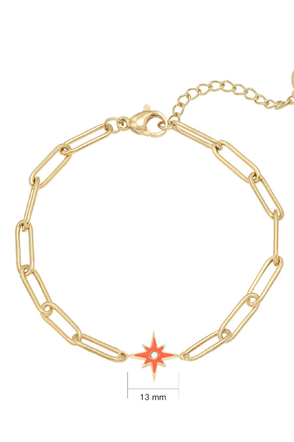 Armband Shining Star Rood Stainless Steel h5Afbeelding2