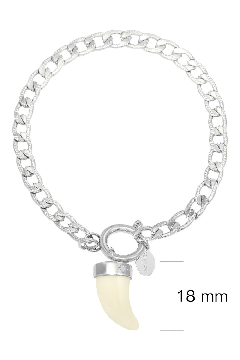 Armband Ivory Horn Zilver Stainless Steel h5Afbeelding2
