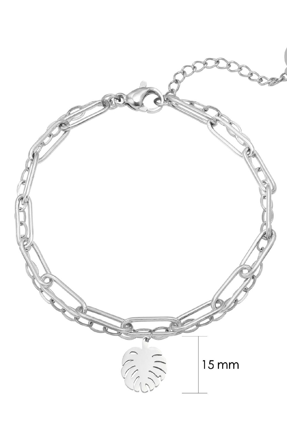 Armband Fine Leaf Zilver Stainless Steel h5Afbeelding2