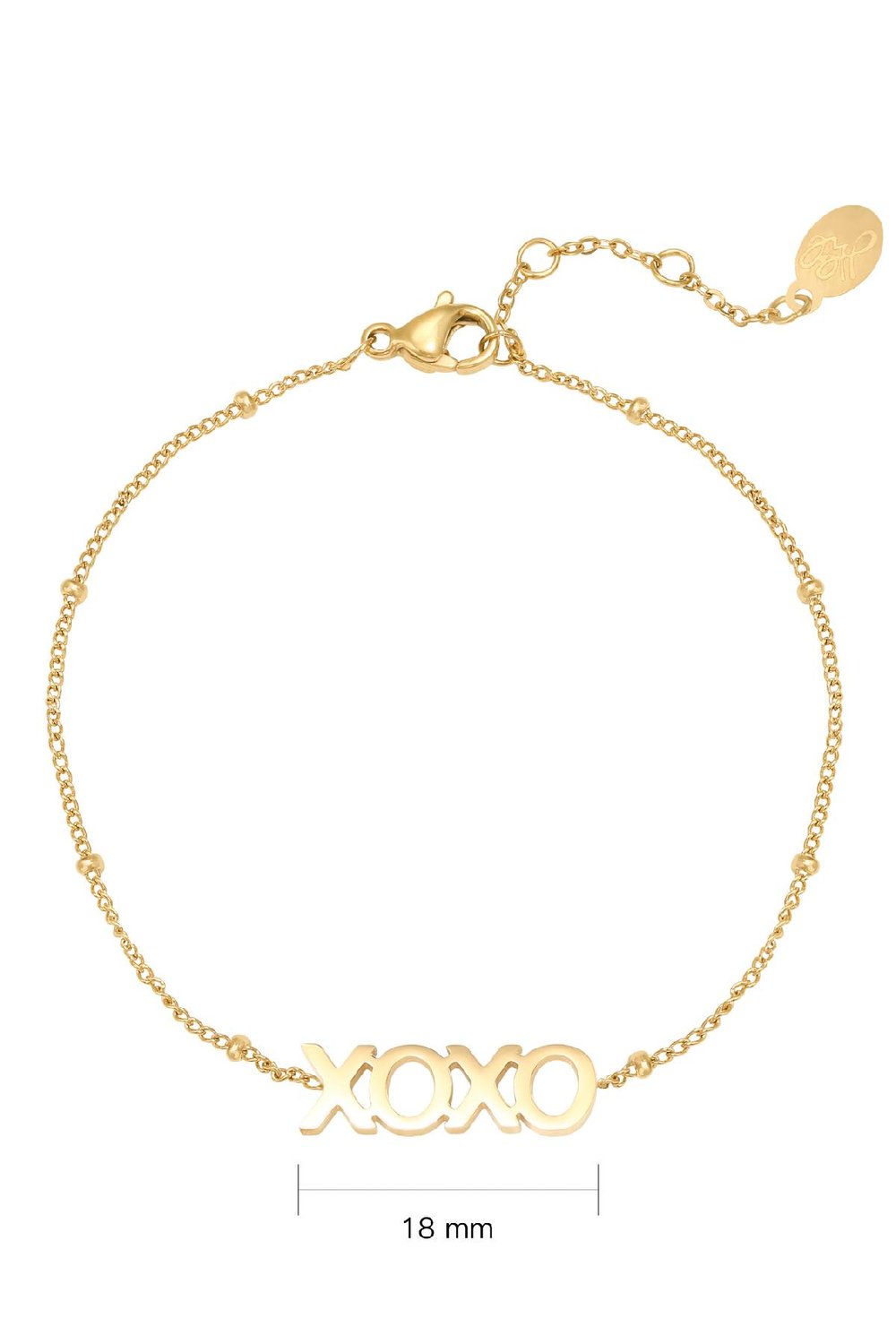Armband Dotted XOXO Goud kleur Stainless Steel h5Afbeelding2