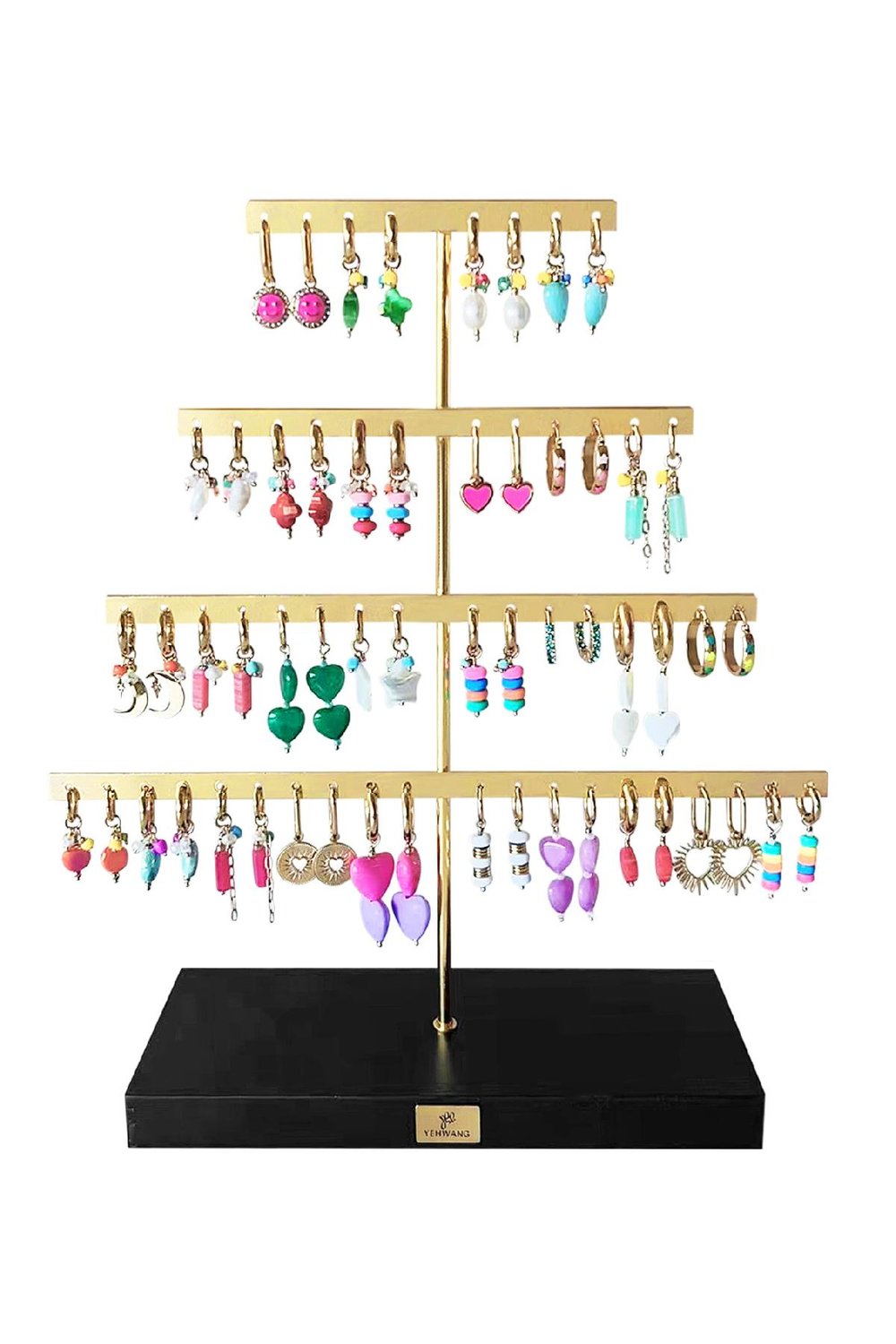 Exhibidor piramidal minimalista Color dorado Metal h5Imagen2