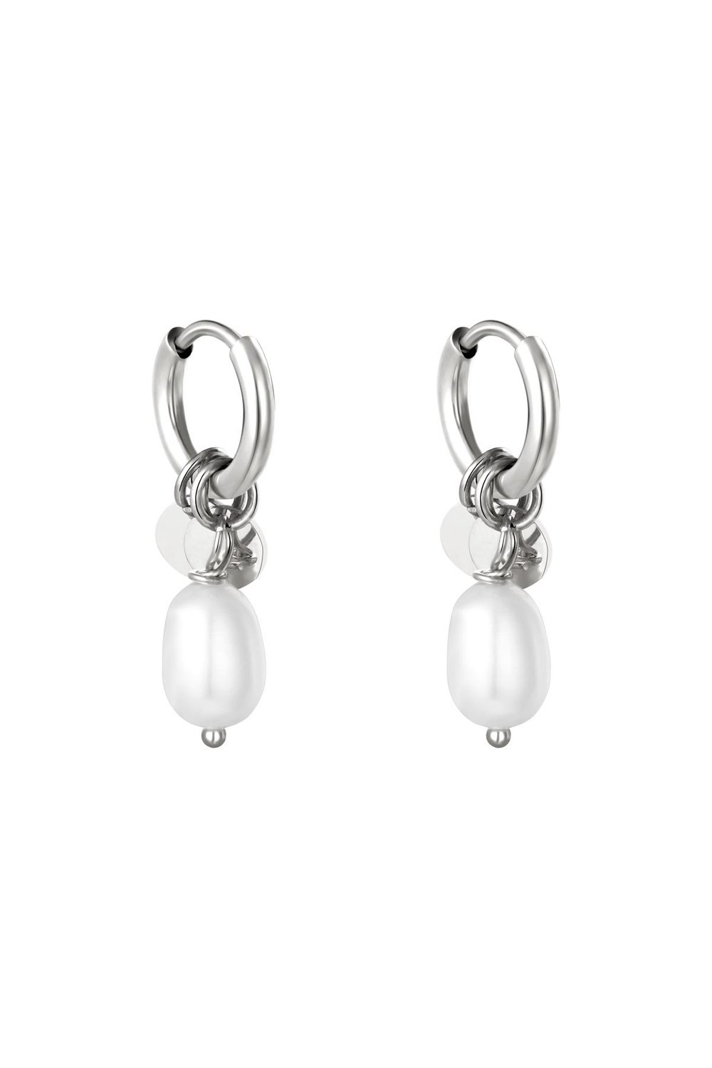 Earrings Pearl Drops Stainless Steel