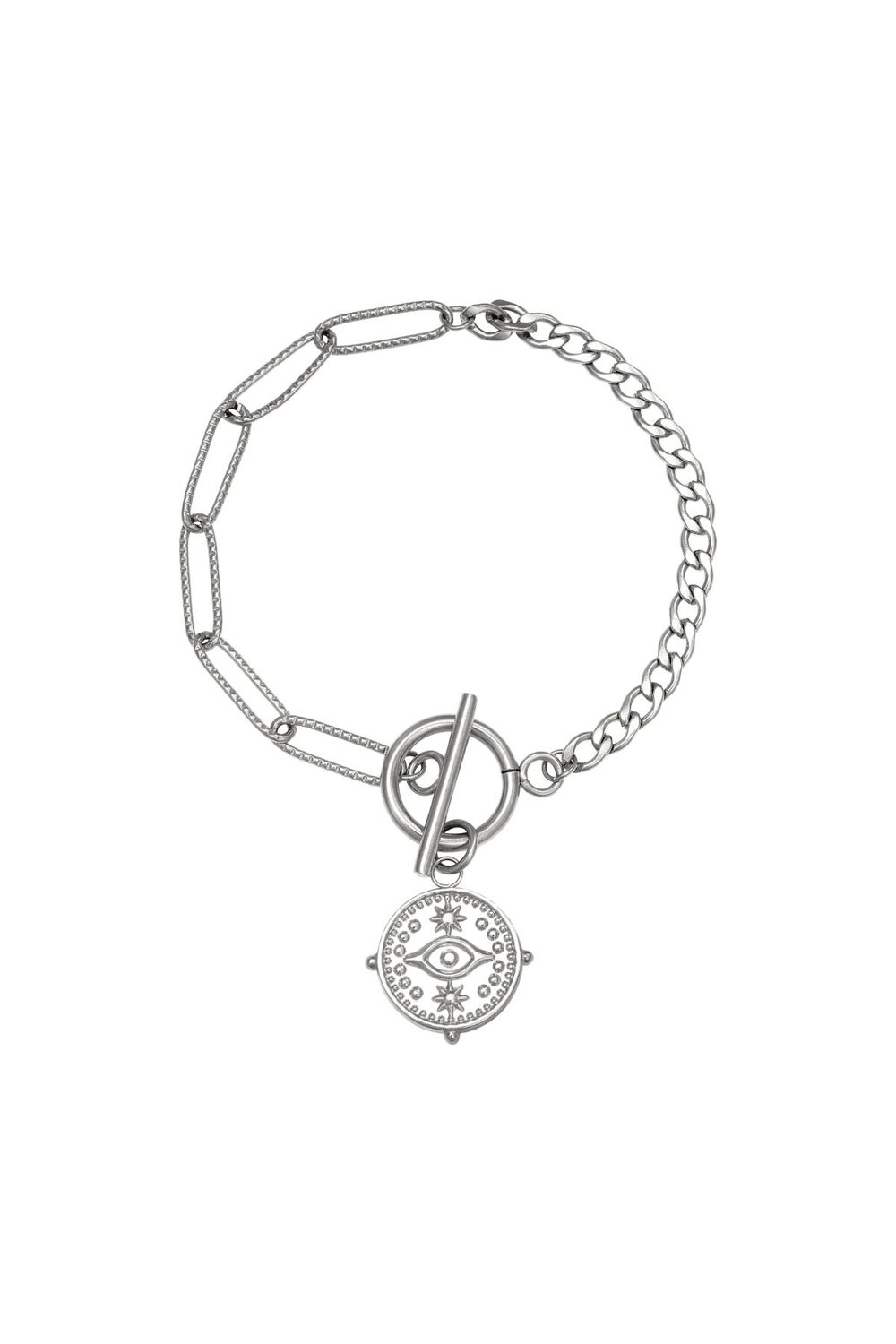 Bracelet Locked Eye Gold Color Stainless Steel 